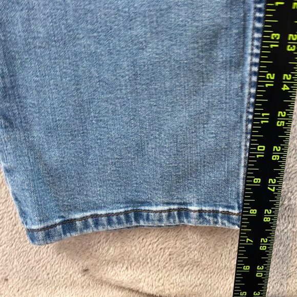 Wrangler Mens Jeans Size 38x28 Measured Relaxed Fit Bootcut Blue Denim Casual - Picture 5 of 14